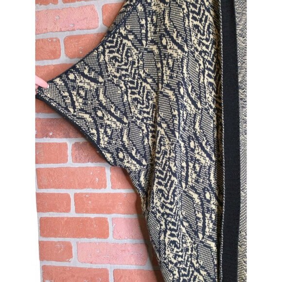 Chaser Womens Open Front Oversized Knit Cardigan Sweater Snake Print Size XS - Picture 4 of 10